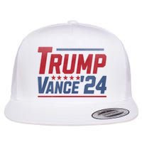 Vintage Trump Vance 24 Make America Great Again Usa Election Flat Bill Trucker Hat