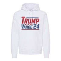 Vintage Trump Vance 24 Make America Great Again Usa Election Premium Hoodie