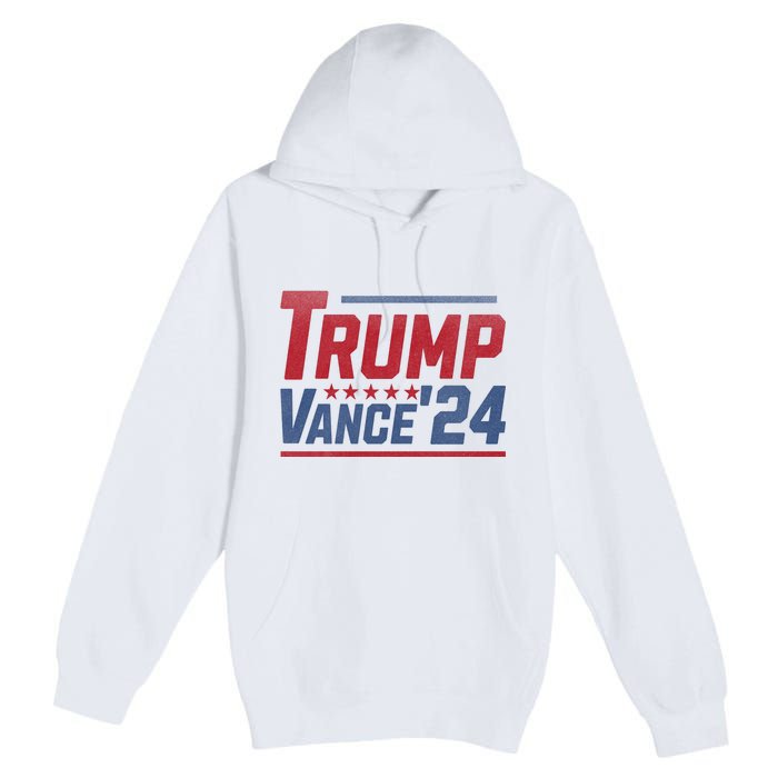 Vintage Trump Vance 24 Make America Great Again Usa Election Premium Pullover Hoodie