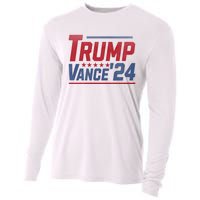 Vintage Trump Vance 24 Make America Great Again Usa Election Cooling Performance Long Sleeve Crew