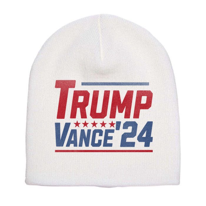 Vintage Trump Vance 24 Make America Great Again Usa Election Short Acrylic Beanie