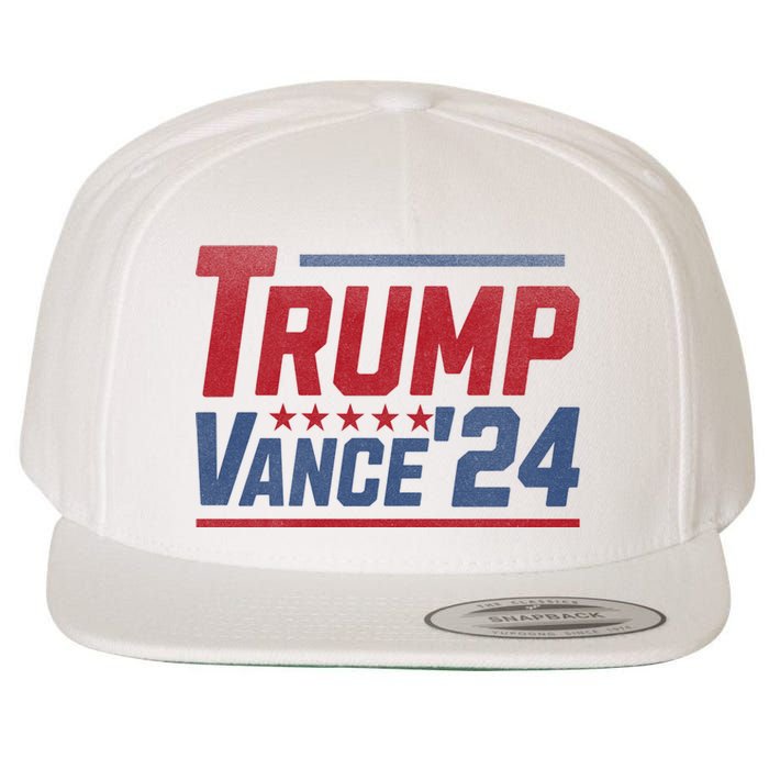 Vintage Trump Vance 24 Make America Great Again Usa Election Wool Snapback Cap