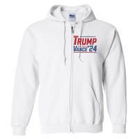 Vintage Trump Vance 24 Make America Great Again Usa Election Full Zip Hoodie