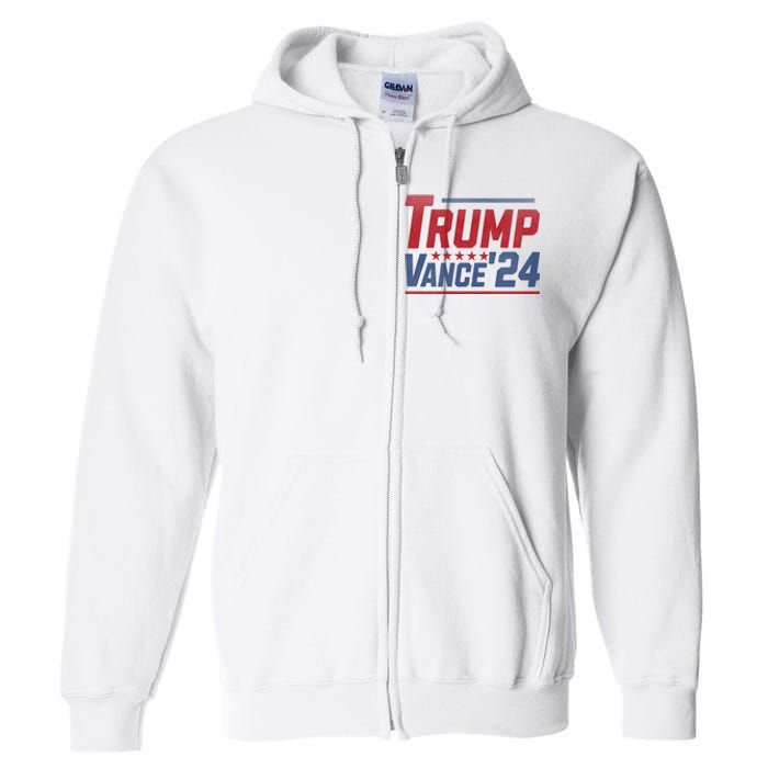 Vintage Trump Vance 24 Make America Great Again Usa Election Full Zip Hoodie