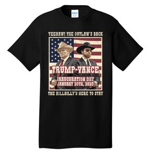 Victory Trump Vance 2024 Outlaw Hillbily Inauguration Tall T-Shirt