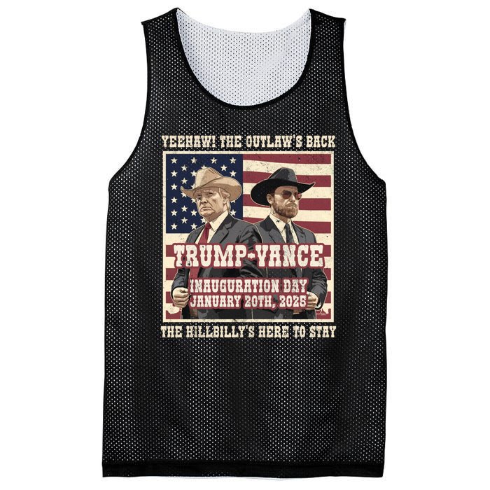 Victory Trump Vance 2024 Outlaw Hillbily Inauguration Mesh Reversible Basketball Jersey Tank