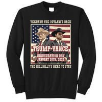 Victory Trump Vance 2024 Outlaw Hillbily Inauguration Tall Sweatshirt