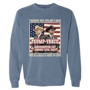 Victory Trump Vance 2024 Outlaw Hillbily Inauguration Garment-Dyed Sweatshirt