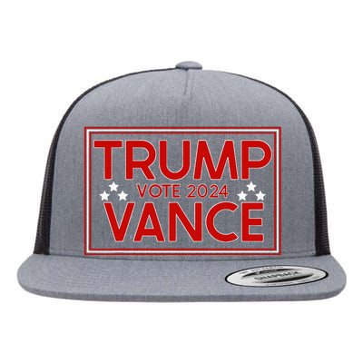 Vote Trump Vance 2024 Flat Bill Trucker Hat