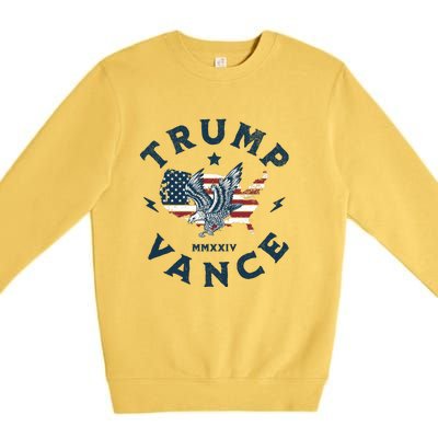 Vintage Trump Vance 2024 Campaign Premium Crewneck Sweatshirt