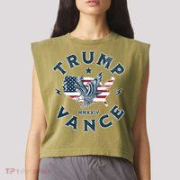 Vintage Trump Vance 2024 Campaign Garment-Dyed Women's Muscle Tee