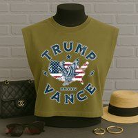 Vintage Trump Vance 2024 Campaign Garment-Dyed Women's Muscle Tee