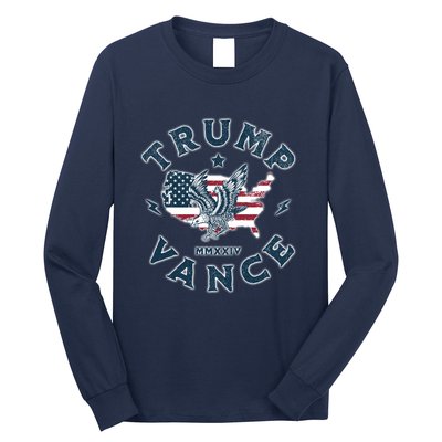 Vintage Trump Vance 2024 Campaign Long Sleeve Shirt