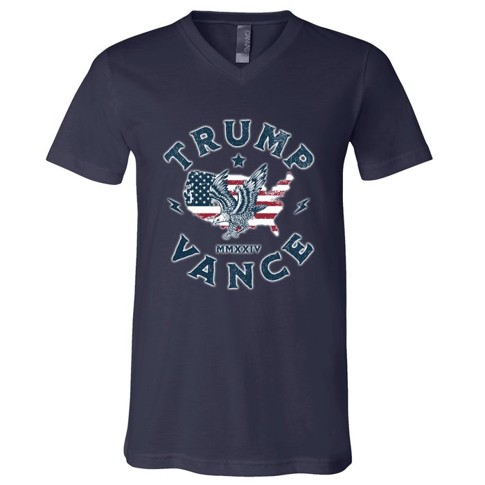 Vintage Trump Vance 2024 Campaign V-Neck T-Shirt