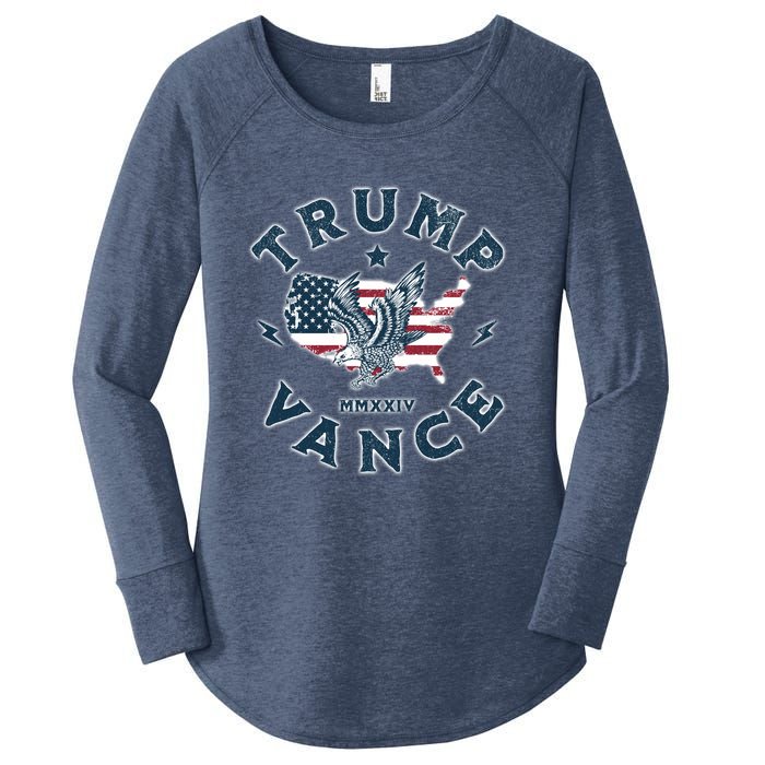 Vintage Trump Vance 2024 Campaign Women's Perfect Tri Tunic Long Sleeve Shirt