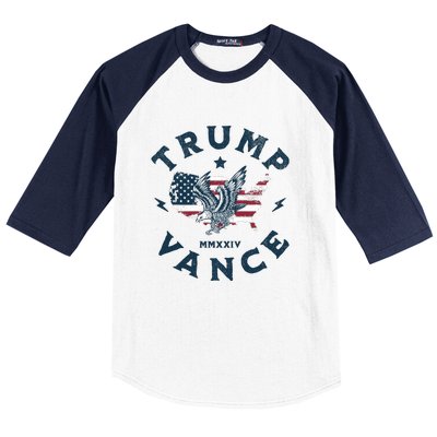 Vintage Trump Vance 2024 Campaign Baseball Sleeve Shirt