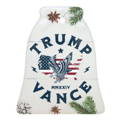 Vintage Trump Vance 2024 Campaign Ceramic Bell Ornament