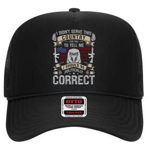 Veteran T High Crown Mesh Back Trucker Hat