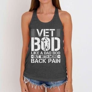 Veteran T  Vet Bod Like A Women's Knotted Racerback Tank