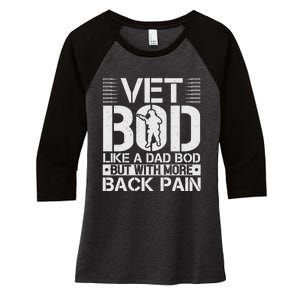 Veteran T  Vet Bod Like A Women's Tri-Blend 3/4-Sleeve Raglan Shirt