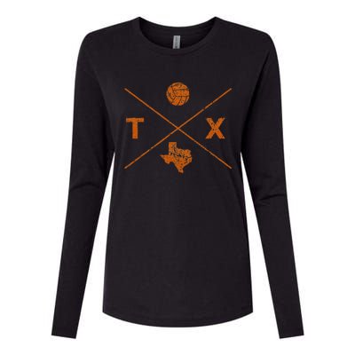 Vintage Texas Volleyball Player Coach Womens Cotton Relaxed Long Sleeve T-Shirt