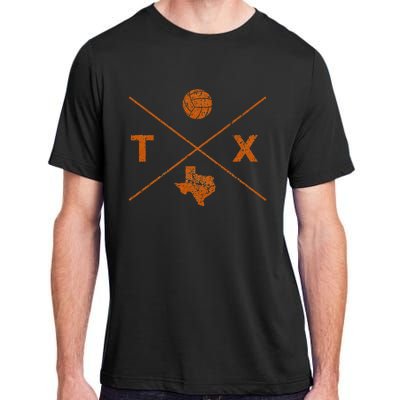 Vintage Texas Volleyball Player Coach Adult ChromaSoft Performance T-Shirt