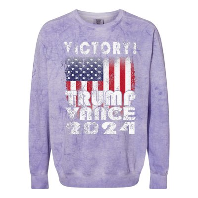 Victory Trump Vance 2024 President Election Celebration Usa Colorblast Crewneck Sweatshirt