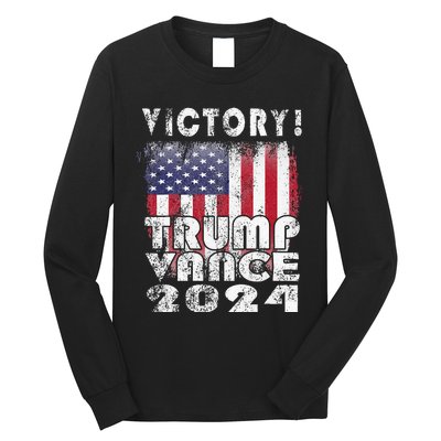 Victory Trump Vance 2024 President Election Celebration Usa Long Sleeve Shirt