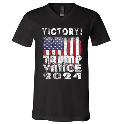 Victory Trump Vance 2024 President Election Celebration Usa V-Neck T-Shirt