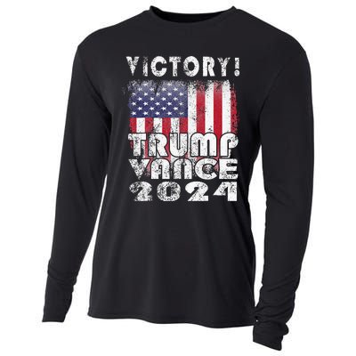 Victory Trump Vance 2024 President Election Celebration Usa Cooling Performance Long Sleeve Crew