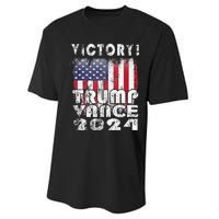 Victory Trump Vance 2024 President Election Celebration Usa Performance Sprint T-Shirt