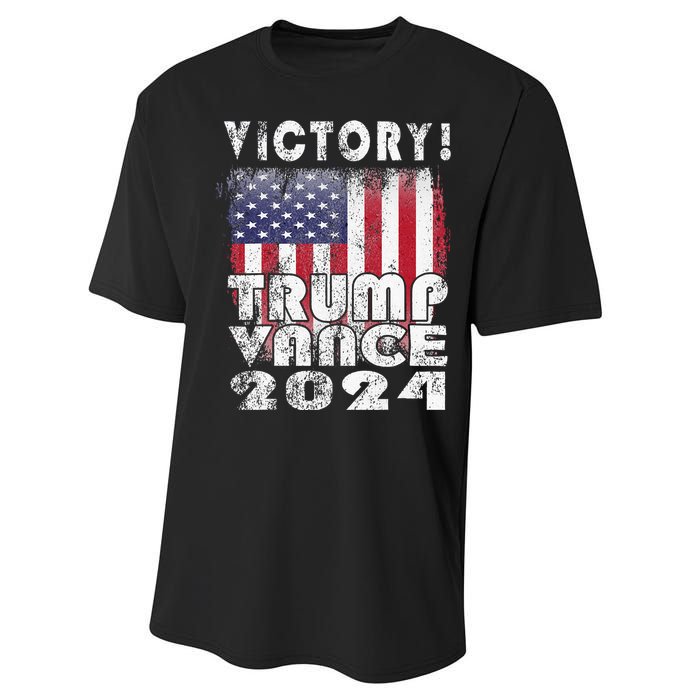 Victory Trump Vance 2024 President Election Celebration Usa Performance Sprint T-Shirt