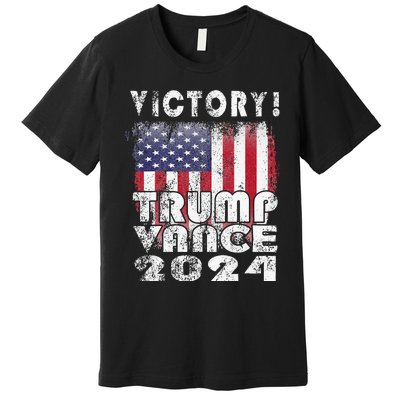 Victory Trump Vance 2024 President Election Celebration Usa Premium T-Shirt