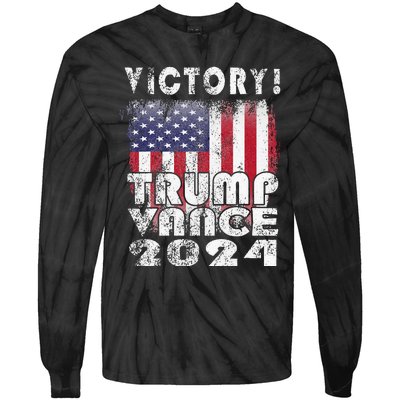 Victory Trump Vance 2024 President Election Celebration Usa Tie-Dye Long Sleeve Shirt