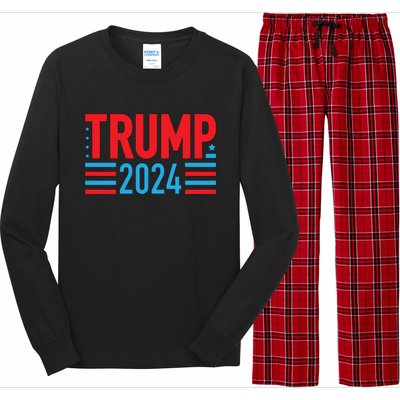 Vote Trump Vintage Groovy Trump 2024 Cool Gift Long Sleeve Pajama Set