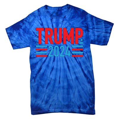 Vote Trump Vintage Groovy Trump 2024 Cool Gift Tie-Dye T-Shirt