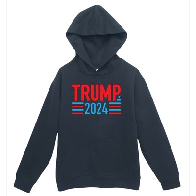 Vote Trump Vintage Groovy Trump 2024 Cool Gift Urban Pullover Hoodie