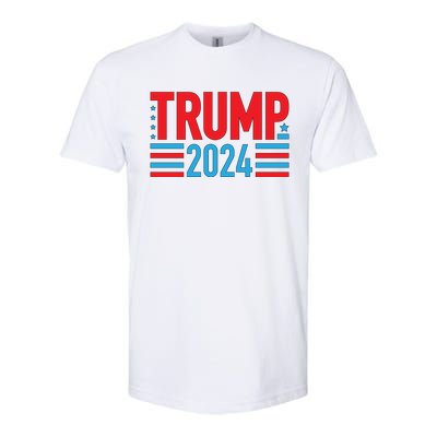 Vote Trump Vintage Groovy Trump 2024 Cool Gift Softstyle CVC T-Shirt