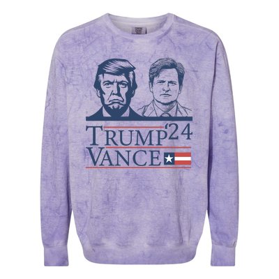 Vote Trump Vance Face 2024 Colorblast Crewneck Sweatshirt