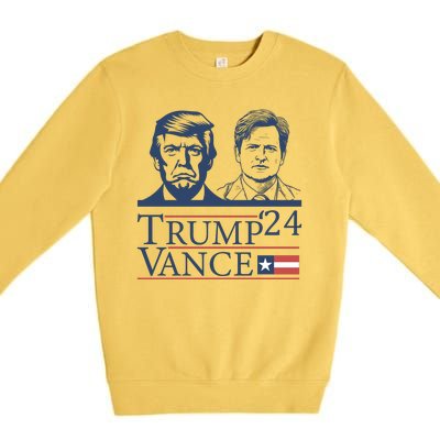 Vote Trump Vance Face 2024 Premium Crewneck Sweatshirt