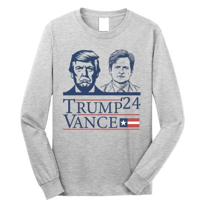 Vote Trump Vance Face 2024 Long Sleeve Shirt