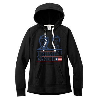 Vote Trump Vance Face 2024 Women's Fleece Hoodie