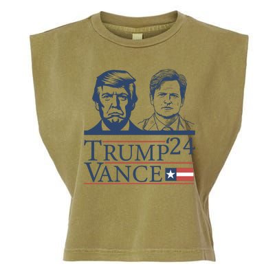 Vote Trump Vance Face 2024 Garment-Dyed Women's Muscle Tee