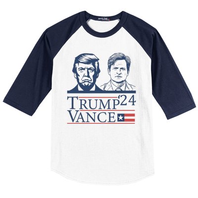 Vote Trump Vance Face 2024 Baseball Sleeve Shirt