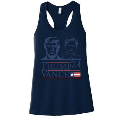 Vote Trump Vance Face 2024 Women's Racerback Tank