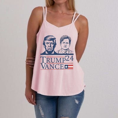 Vote Trump Vance Face 2024 Women's Strappy Tank