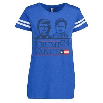 Vote Trump Vance Face 2024 Enza Ladies Jersey Football T-Shirt