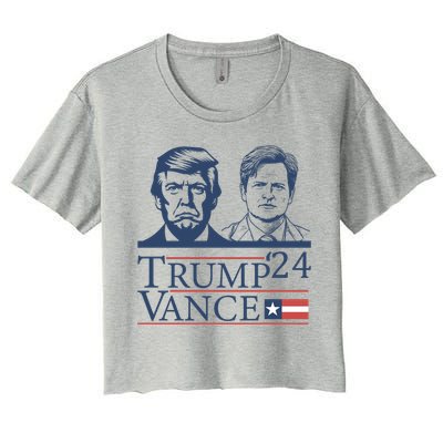 Vote Trump Vance Face 2024 Women's Crop Top Tee