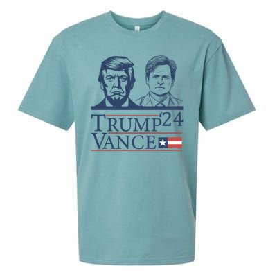 Vote Trump Vance Face 2024 Sueded Cloud Jersey T-Shirt