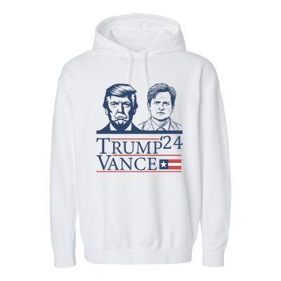 Vote Trump Vance Face 2024 Garment-Dyed Fleece Hoodie